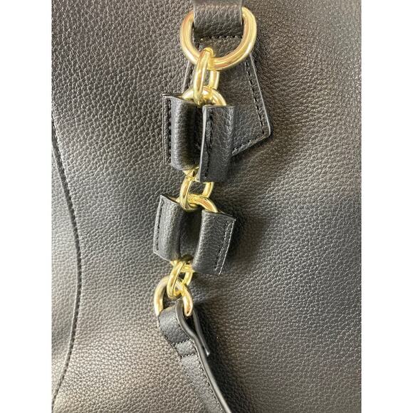 ANTONIO MELANI BLACK LEATHER SHOULDER BAG WITH CARD WALLET - Picture 12 of 13